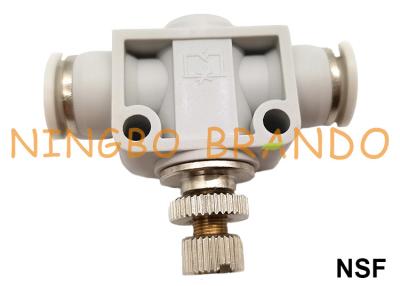 China NSF One Way Pneumatic Flow Control Fitting Air Speed Controller Valve 4mm 6mm 8mm 10mm for sale