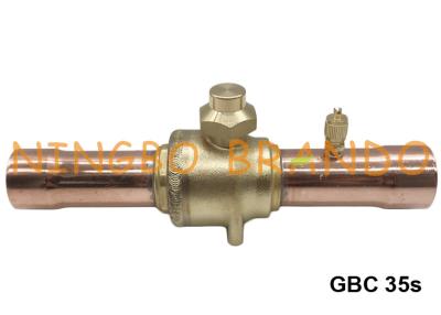 China GBC 35s 1 3/8'' Danfoss Type Refrigeration Ball Valve With Access Port 009L7567 for sale