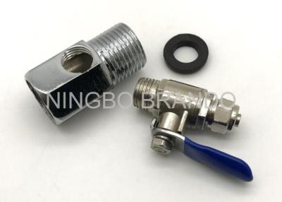 China Zinc Alloy Ball Valve And 3 Way Adapter for Reverse Osmosis Parts Water Purifier for sale