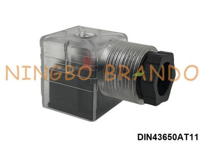China DIN43650A PG11 2P+E Solenoid Coil Connector With Led Indicator IP65 AC DC for sale