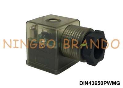 China DIN43650A Power Save Solenoid Valve Coil Connector 220VAC 2P+E IP65 for sale