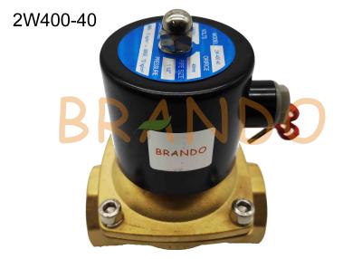 China G1 1/2 '' DN40 2W400-40 Válvula solenoide Control automático de flujo de agua 100% Material de latón Cuerpo en venta