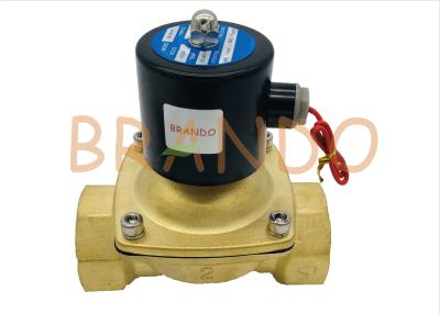 China 2 Inch Brass Solenoid Valve 2W-500-50 Direct Acting Diaphragm Structure for sale