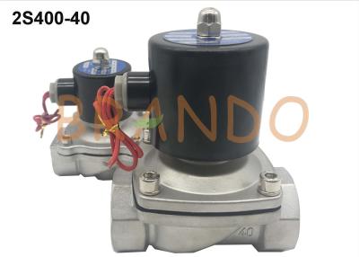 China 2S Series Stainless Steel Electronic Water Solenoid Valve 1-1/2'' Thread Pipe Size for sale