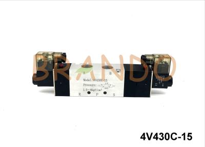 China Double Coils Pneumatic Solenoid Valve 4V 400Series Standard Port Size for sale
