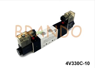 China 3/8'' Pneumatic Solenoid Valves Two Coils Double Control Automation Components for sale
