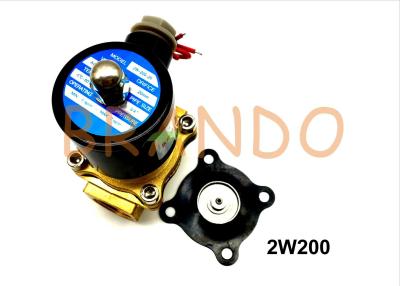 China 2W200 Series Solenoid Valve Diaphragm Custom Black NBR Working Medium With Water / Oil for sale