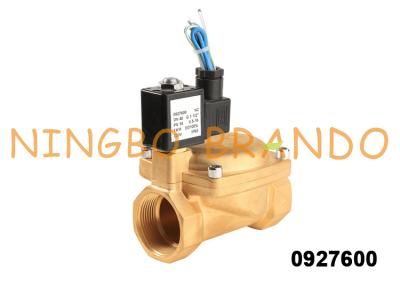 China 1-1/2” válvula electromagnética del control industrial de cobre amarillo normalmente cerrado del agua 0927600 en venta