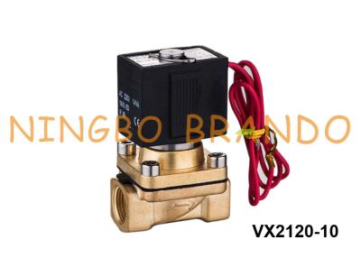 China Tipo válvula electromagnética de cobre amarillo de SMC para el aceite 3/8