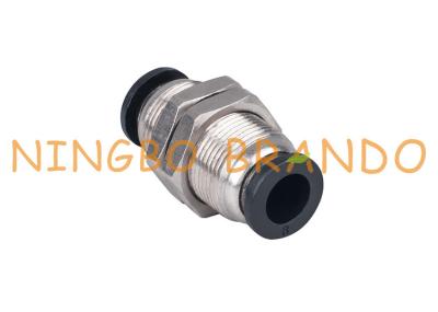 China 1/4'' 8mm Bulkhead Union Push To Quick Connect Pneumatic Hose Fittings for sale