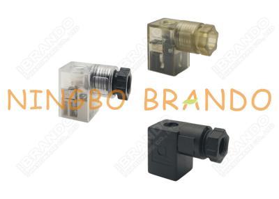 China MPM 8.0mm 3Pin Black Transparent DIN 43650 Form C Solenoid Coil Connector for sale