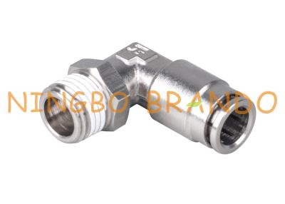 China Brass Pneumatic Push Fit Connector Male Elbow Swivel 1/8'' 1/4'' 6mm 8mm for sale