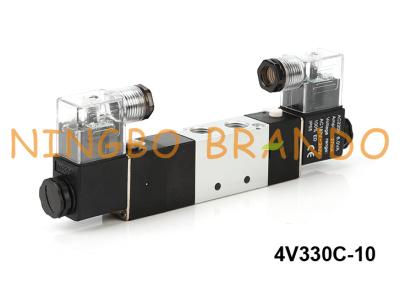 中国 4V330C-10 Airtacのタイプ空気の電磁弁5/3の方法24V DC 220V AC 販売のため