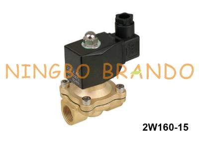 China 2W160-15 1/2'' 2 Way NC Brass Water Solenoid Valve 24V 220V for sale