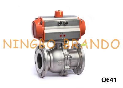 China 4'' Pneumatic Actuated Flange Ball Valve Stainless Steel 304 for sale