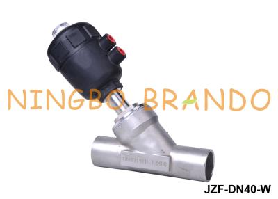 Chine valve soudée DN40 pneumatique de Seat d'angle actionnée par air de 1 1/2 » à vendre