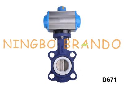 China 2'' DN50 Cast Iron Wafer Butterfly Valve With Pneumatic Actuator for sale