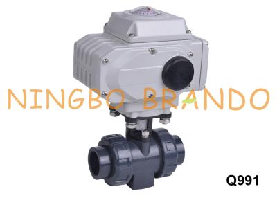 China UPVC CPVC PVC Electric Actuator Operated Ball Valve DN25 24V 220V for sale