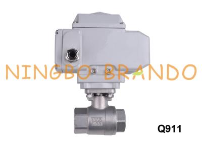 China 1'' Thread 2 Way Electric Actuated Ball Valve Stainless Steel 24V 220V for sale