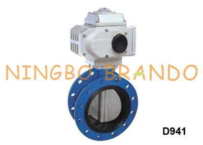China Flange Cast Iron Electric Actuator Butterfly Valve 8'' DN200 24V 12V for sale