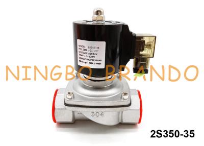 China 2S350-35 1 1/4 Inch Stainless Steel Electric Solenoid Valve 24 Volt DC for sale