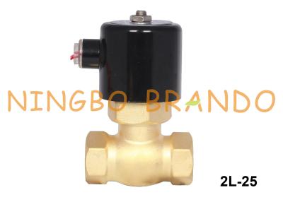 China 2L-25 1 Inch High Temperature Steam Brass Solenoid Valve 24VDC 220VAC for sale