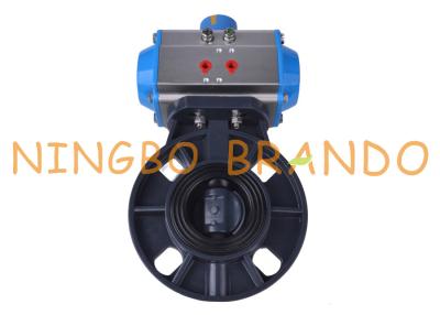 China PVC Pneumatic Actuator Plastic Butterfly Valve 2'' DN50 UPVC CPVC for sale