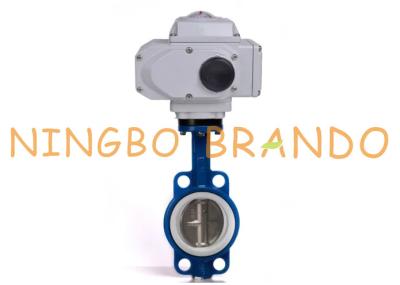 China PTFE Seal Wafer Type Electric Actuator Butterfly Valve Cast Iron 4 Inch for sale
