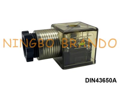 China DIN43650A Solenoid Valve Coil Connector With LED DIN 43650 Type A for sale