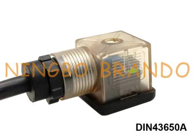 China DIN 43650 Form A Solenoid Valve Coil Connector With Cable DIN 43650A for sale