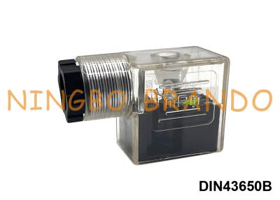 China DIN43650B IP65 MPM Solenoid Coil Connector With LED DIN 43650 Form B for sale