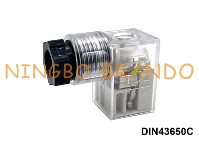 China DIN43650C Solenoid Valve Coil Connector With LED DIN 43650 Form C for sale