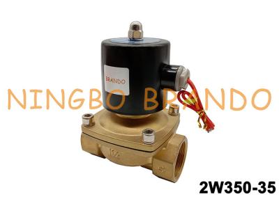 China 240V 1-1/4'' Water Air Brass Solenoid Valve 2W350-35-240V AC for sale