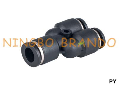 China PY Series Push To Quick Connect Tube Pneumatic Hose Fittings Union Y for sale
