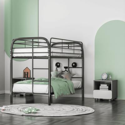 China Twin-Over-Twin Bunk Bed with Metal Frame Iron Bed Frame for sale