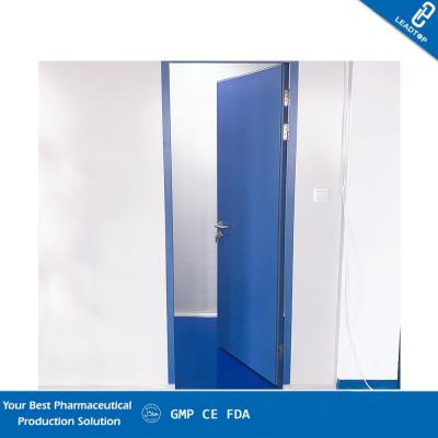 China Blue Color Auto Closing Pharmaceutical Clean Room Door With CE Certification for sale