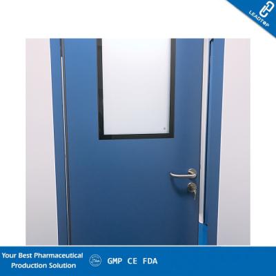 China Antimicrobial Coating Pharmaceutical Clean Room Door Seamless And Adjustable Hinges for sale