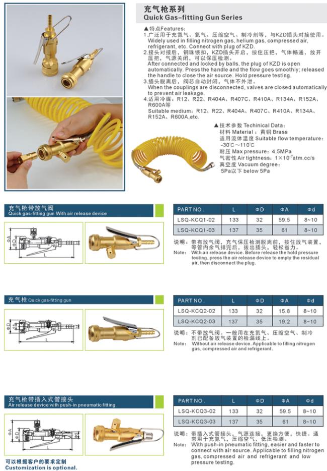 Elegant Appearance Refrigeration Crimp Fittings Quick Gas - Fitting Gun Series 0