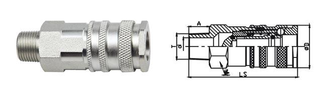 Durable Professional Pneumatic Push Fit Connectors 8.2 mm ISO 6150B Standard 0