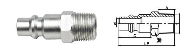 Durable Professional Pneumatic Push Fit Connectors 8.2 mm ISO 6150B Standard 1