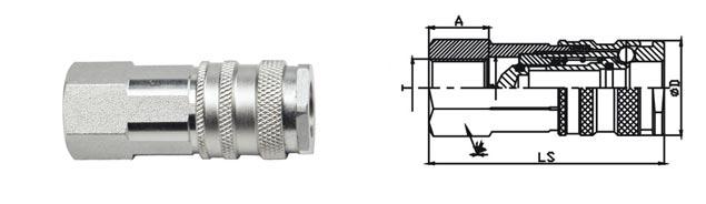 Durable Professional Pneumatic Push Fit Connectors 8.2 mm ISO 6150B Standard 2