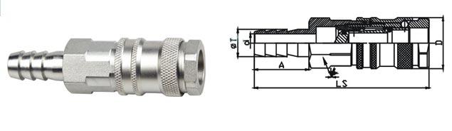 Large Flow Valve Quick Release Pneumatic Connector LSQ-550 CEJN 550 Type 4