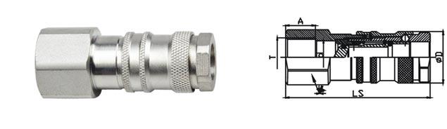 Reusable Pneumatic Air Connectors , 1.6 Mpa High Pressure Quick Connect Coupling 2