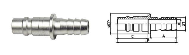 Reusable Pneumatic Air Connectors , 1.6 Mpa High Pressure Quick Connect Coupling 5