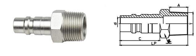 Large Flow Valve Quick Release Pneumatic Connector LSQ-550 CEJN 550 Type 1