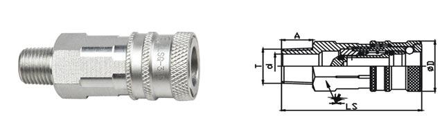 7.5 mm Japanese Standard Quick Release Air Couplings LSQ-315 CEJN 315 Type 0