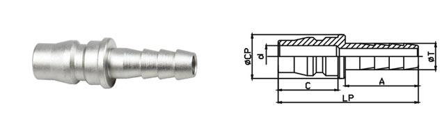 7.5 mm Japanese Standard Quick Release Air Couplings LSQ-315 CEJN 315 Type 5