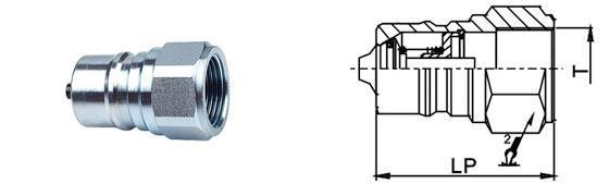 Agricultural Machinery Quick Disconnect Hydraulic Couplers LSQ-TG ISO A Chrome Three 3