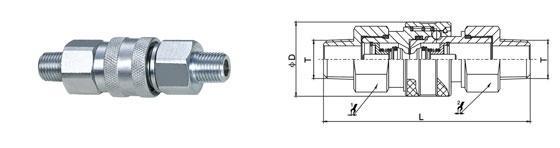 Small Size Hydraulic Quick Connect Couplings , LSQ-S3 Quick Release Hydraulic Connectors 3