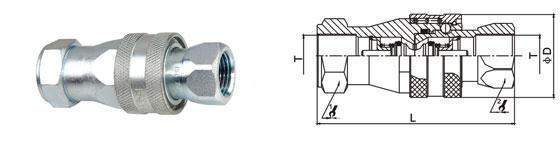 LSQ-S6 Hydraulic Quick Action Couplings Carbon Steel 1/4'' - 1'' Size 3